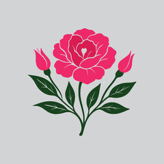 Color Ink Rose Blossom Artwork