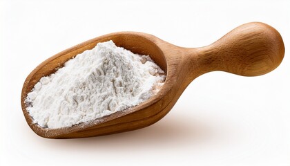 scoop of flour on transparent or white background
