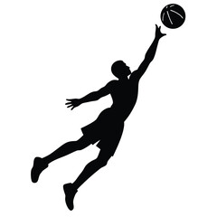 Basketball Player Spinning Dunk Artwork