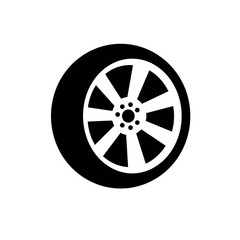 Fototapeta premium Vehicle Tire Or Wheel Vector isolated on white transparent background, Wheel Icon PNG