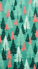 Obraz premium Christmas trees pattern christmas backgrounds plant.