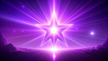 Radiant starburst in a violet nebula