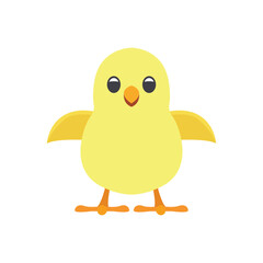 Baby chick easter chicken animal bird emoji symbol sign icon vector illustration isolated flat