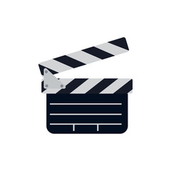 movie film clapper emoji symbol sign icon vector illustration isolated flat cinema action filming
