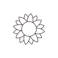 sunflower flower bloom blossom yellow emoji symbol sign icon vector illustration isolated flat