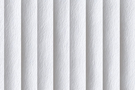 Vertical pleated white textured fabric