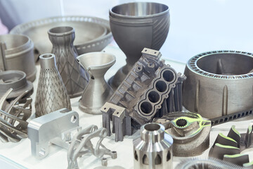 Samples produced by printing a 3D printer from a metal powder