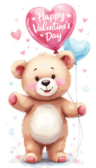 Cute Happy Valentine's day Special, Valentine day poster, cute cliparts, romantic cliparts ,valentine, card, holiday, romantic, celebration, happy, pattern,