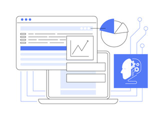 AI-Enhanced Predictive Maintenance abstract concept vector illustration.