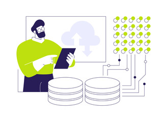 Data scientist abstract concept vector illustration.