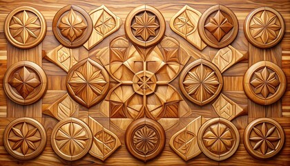 Intricate wood carving design