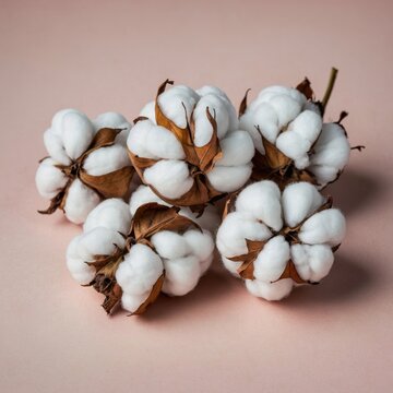 Cotton boll close-up, suitable for natural branding, eco-friendly packaging, seasonal decoration, and lifestyle photography.