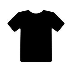 Simple black t-shirt silhouette perfect for fashion mockups and design projects