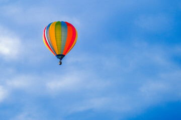 Hot air ballon on a summers day