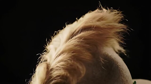Close-up of a Gamsbart tuft, a traditional chamois hair ornament on a felt alpine hat, symbolizing Bavarian pride and alpine heritage.