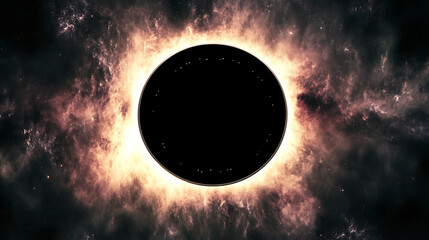 Eclipse of a Celestial Body with Radiant Corona
