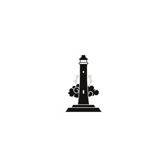 Lighthouse icon logo flat vector design