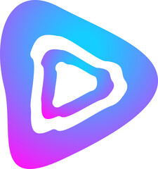 Play Button Icon WIth Gradient Color