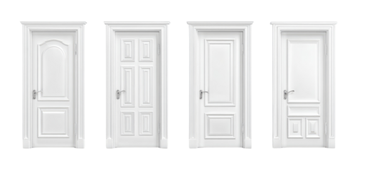 Four Classic White Doors