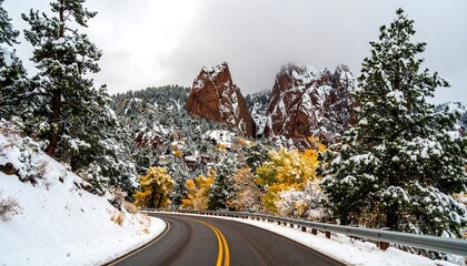 Snowy mountain road (1)