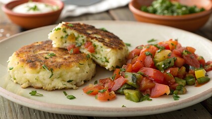 Indulgent bubble and squeak paired with vibrant tomato salsa for a fresh twist