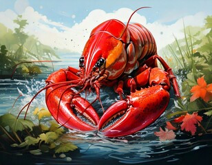A stunning collection of digital artwork featuring majestic animals, wildlife portraits, scenic landscapes, fantasy wings, sea creatures, and creative artistic illustrations for stock use.