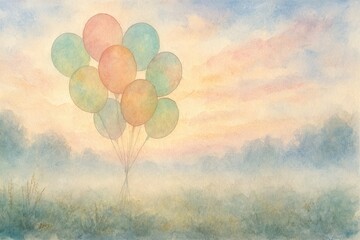 Obraz premium Dreamscape with Floating Colors