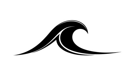 Ride the wave with this sleek and minimalist ocean wave design, perfect for a coastal brand identity