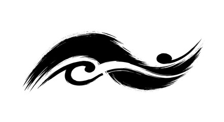 Dynamic brush stroke design with flowing energy, perfect for modern abstract artistic compositions