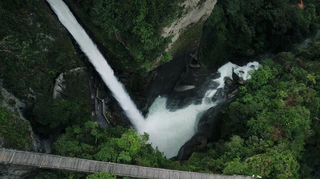 Explore pailon del diablo waterfall bridge in ecuador's natural wonder