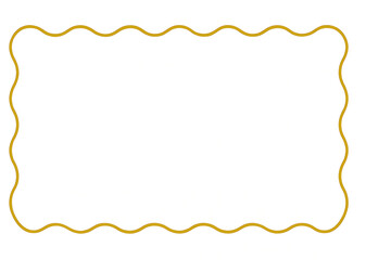 Fototapeta premium Elegant Wavy Golden Rectangular Frame Border.