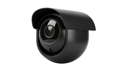 Modern Security Camera isolated on white background, CCTV Camera PNG 