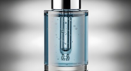 Luxury serum bottle with pipette, skincare concept, beauty product, modern design