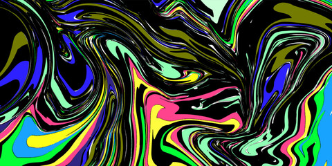 an abstract, vibrant swirl of bold colors, including red, yellow, green, blue, black, and white. elegant vector