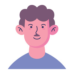 Avatar Male User Vector Illustration