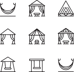 Abstract geometric shape silhouette isolated on white background