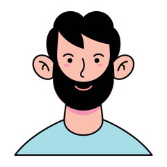 Avatar Male User Vector Illustration