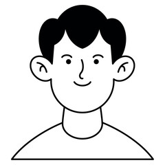 Avatar Male User Vector Illustration