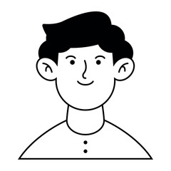 Avatar Male User Vector Illustration