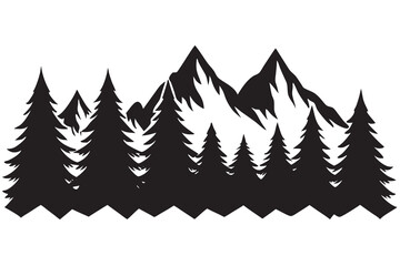Obraz premium Black and white silhouette illustration with color accents
