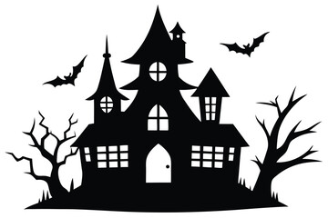 Spooky Haunted House Clipart Artwork