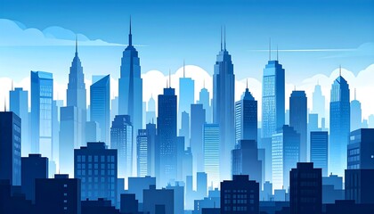 Urban skyline panorama