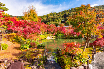 Eikando temple gardens in autumn, Kyoto, Japan