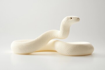 Fototapeta premium Snake texture white representation.