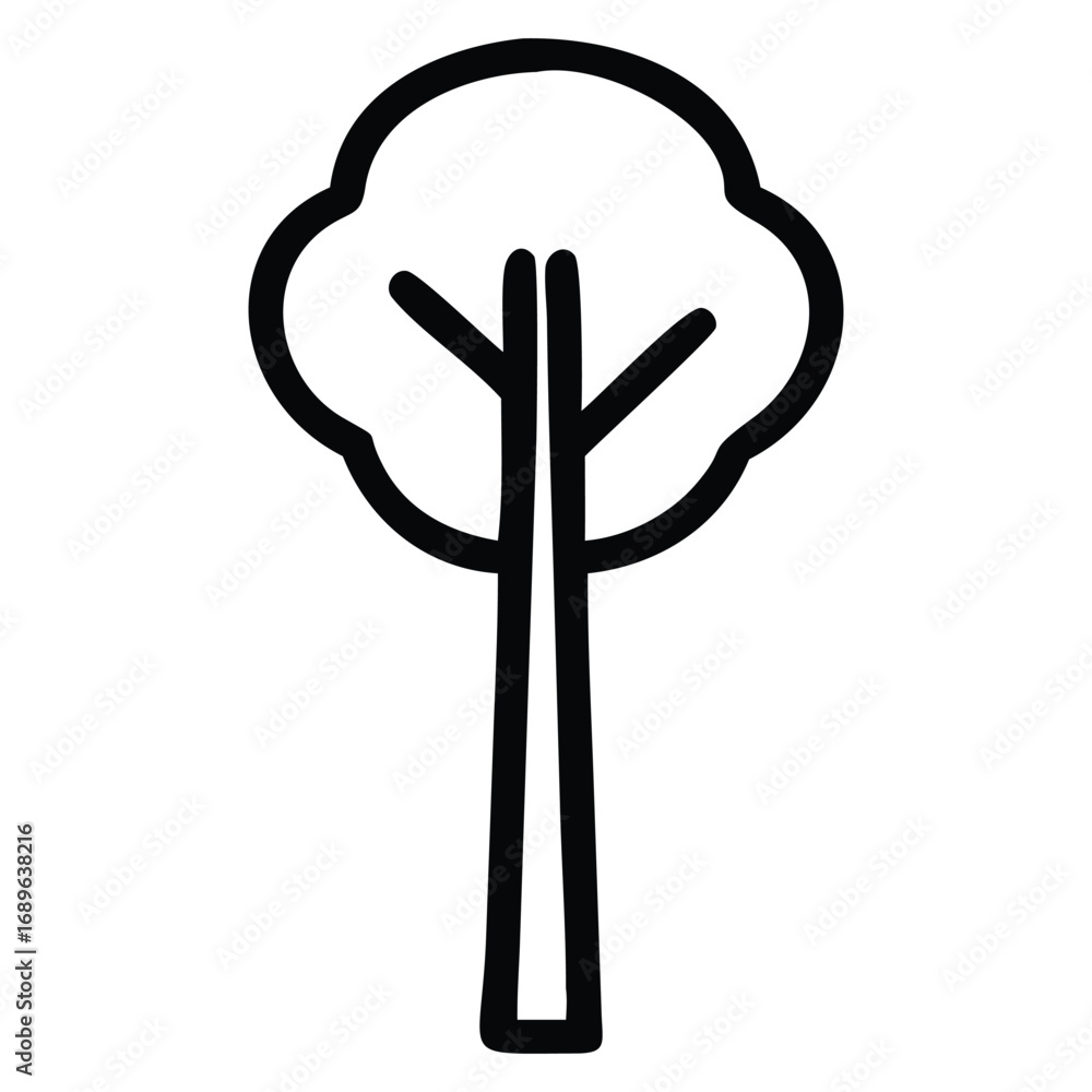 Poster vector tree and cloud computing icon on white background