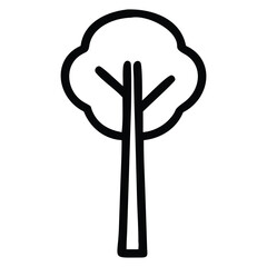 Vector tree and cloud computing icon on white background