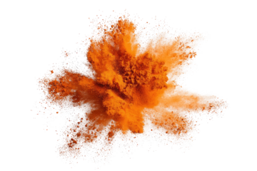Orange powder explosion on black (1)