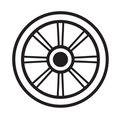 Fototapeta premium Detailed spoked wheel design with multiple color options