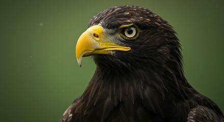 Fototapeta premium Stellers Sea Eagle Close Up Portrait.