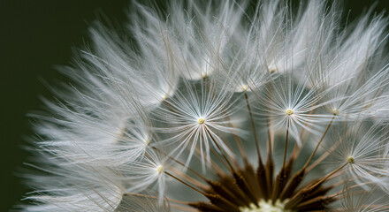 Dandelion Seeds Floating in Air